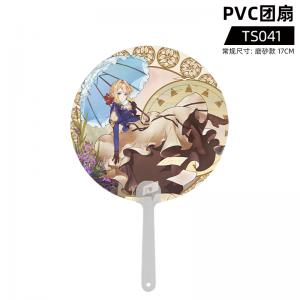 TS041 紫罗兰永恒花园 PVC团扇