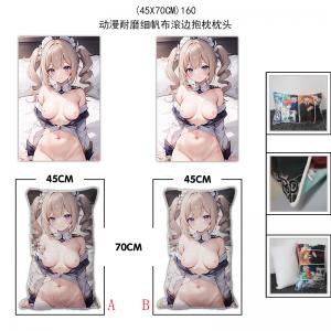 (45X70CM)160-原神游戏耐磨细帆布滚边抱枕枕头（J...