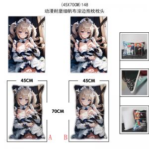 (45X70CM)148-原神游戏耐磨细帆布滚边抱枕枕头（J...