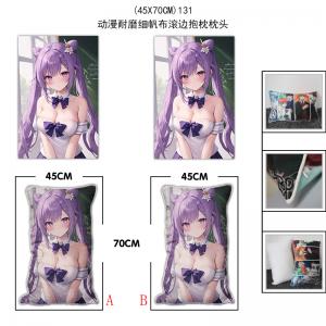 (45X70CM)131-原神游戏耐磨细帆布滚边抱枕枕头（J...