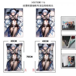 (45X70CM)116-原神游戏耐磨细帆布滚边抱枕枕头（M...