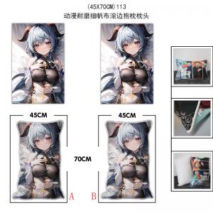 (45X70CM)113-原神游戏耐磨细帆布滚边抱枕枕头（M...