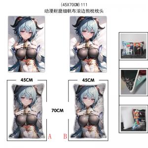 (45X70CM)111-原神游戏耐磨细帆布滚边抱枕枕头（M...