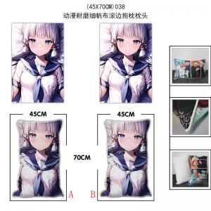 (45X70CM)038-原神游戏耐磨细帆布滚边抱枕枕头（M...