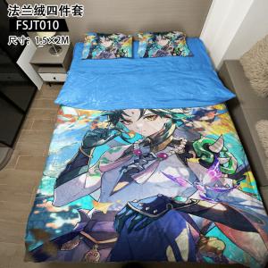 FSJT010 原神 游戏 法兰绒四件套