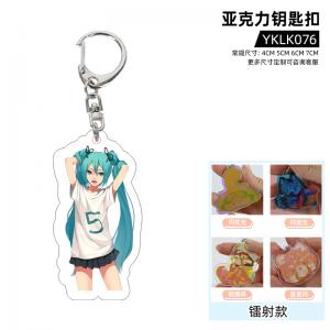 YKLK076 UV 亚克力钥匙扣 初音 动漫