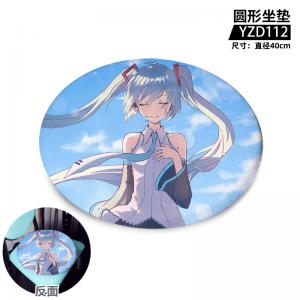 YZD112-初音-动漫-细毛绒圆形坐垫