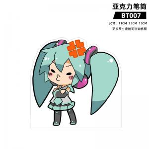 BT007 UV 亚克力笔筒 初音 动漫