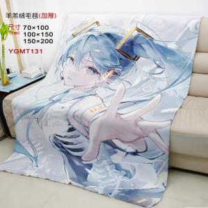 YGMT131 初音未来 动漫 羊羔绒毛毯