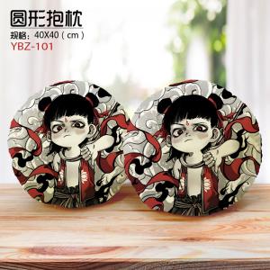 YBZ101 哪吒之魔童闹海 电影 细毛绒圆形抱枕