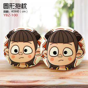 YBZ100 哪吒之魔童闹海 电影 细毛绒圆形抱枕