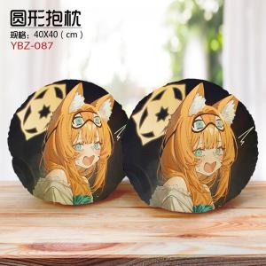 YBZ087 碧蓝档案 游戏 细毛绒圆形抱枕