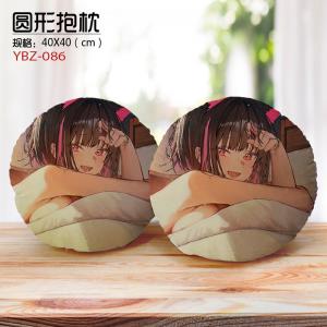 YBZ086 碧蓝档案 游戏 细毛绒圆形抱枕