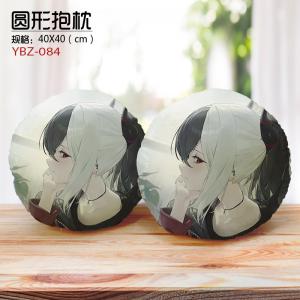 YBZ084 碧蓝档案 游戏 细毛绒圆形抱枕