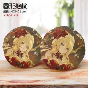 YBZ078 原神 游戏 细毛绒圆形抱枕