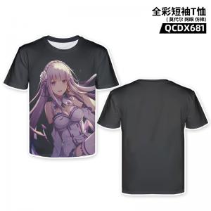 QCDX681 从零开始的异世界生活 动画 全彩短袖T恤