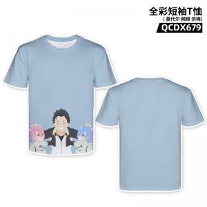 QCDX679 从零开始的异世界生活 动画 全彩短袖T恤